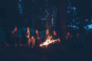 Camp Fire Surrounded by Friends | Madison, VA
