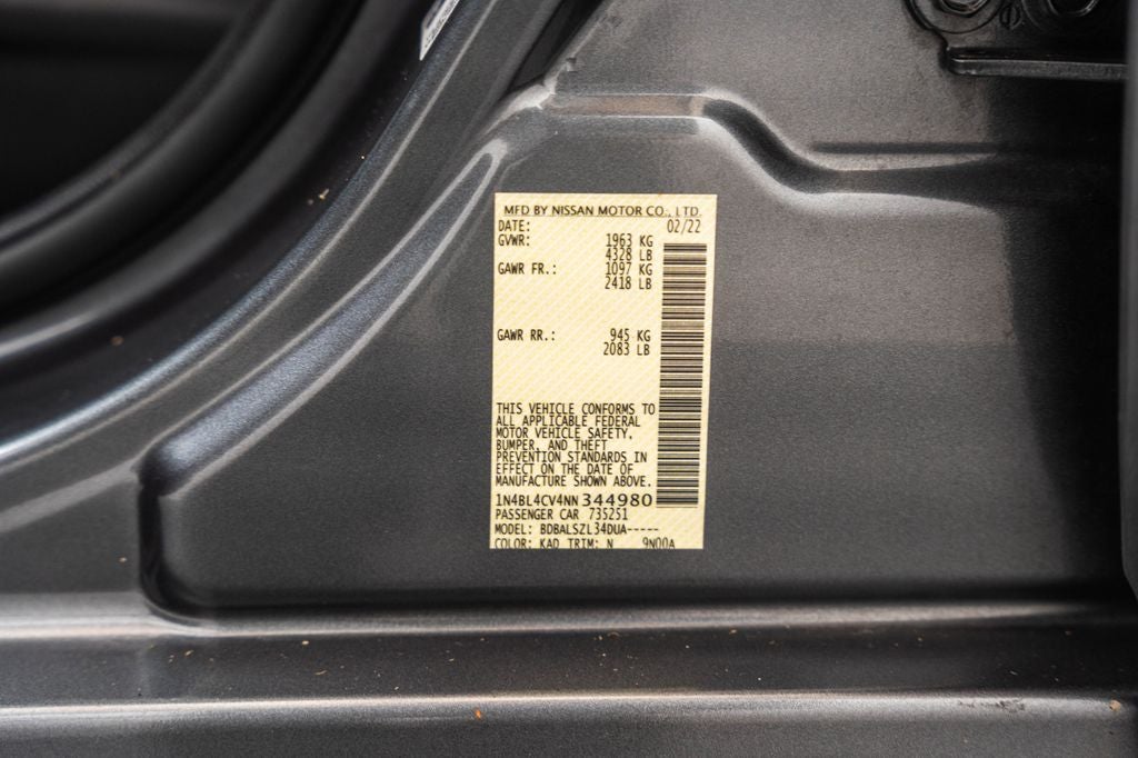 2022 Nissan Altima 2.5 SR