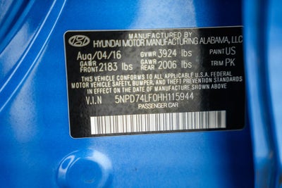 2017 Hyundai Elantra SE