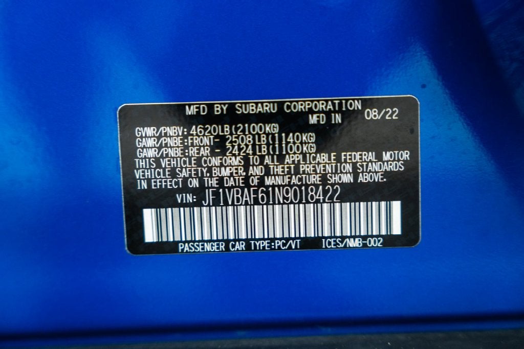 2022 Subaru WRX Premium