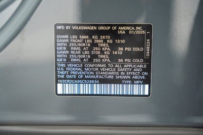 2025 Volkswagen Atlas 2.0T Peak Edition