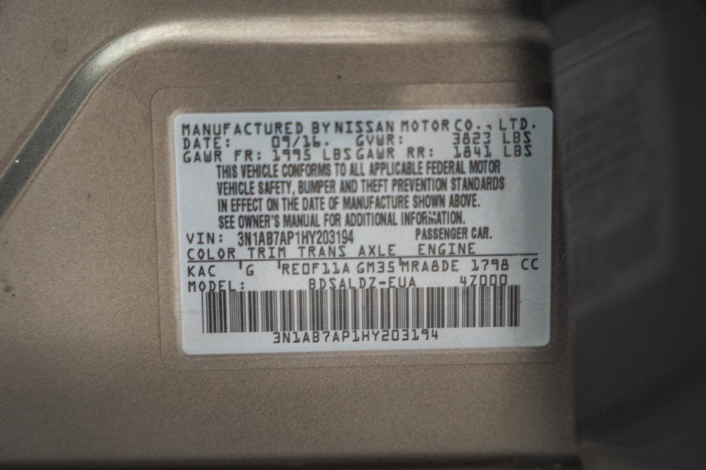 2017 Nissan Sentra SV