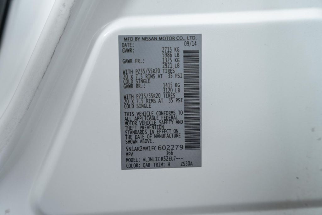 2015 Nissan Pathfinder Platinum